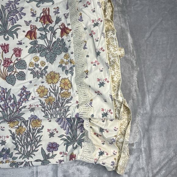 Vintage Martex Liberty Of London Standard Shams Set of 2 Floral Ruffle Edge - Picture 3 of 6